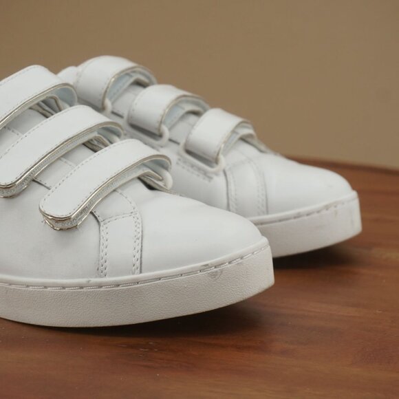 A2-12 Vionic Womens Bobbi Straps Slip On Sneakers Size 8 White Leather - Picture 2 of 9